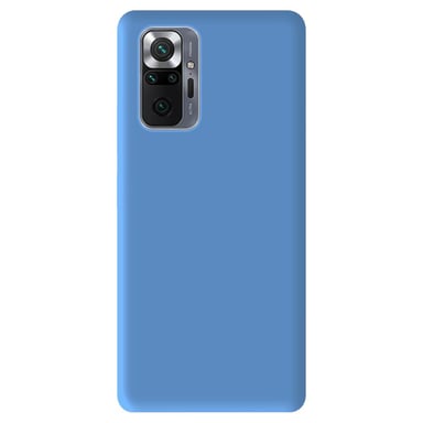Coque silicone unie Mat Bleu compatible Xiaomi Redmi Note 10 Pro