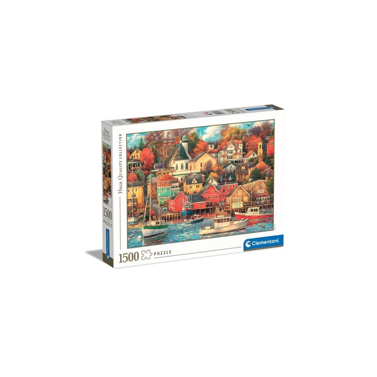 Clementoni 1500pzs Does Not Apply Collection Good Times Harbor 1500 pièces Puzzle paysages Divertissement Adulte fabriqué en Italie 31685 Medium