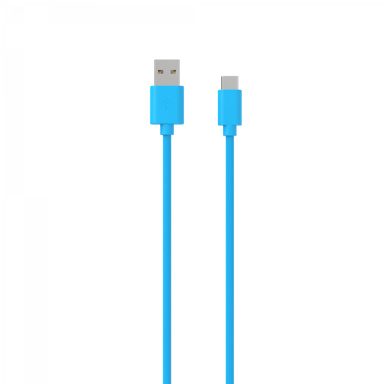 Câble iPhone / Galaxy / Google - USB vers Type-C 3A - 1,5 mètres - Collection POP - Bleu
