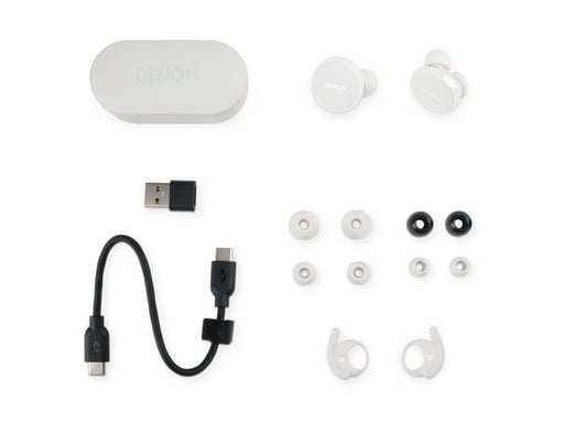 Denon PerL Pro Cuffie senza fili Bluetooth per chiamate/musica Bianco