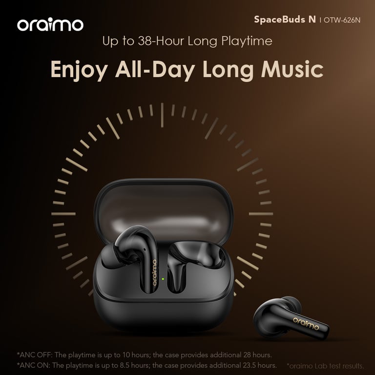 Écouteurs Bluetooth oraimo SpaceBuds N – Autonomie 38h, ANC Hybride - vue 5