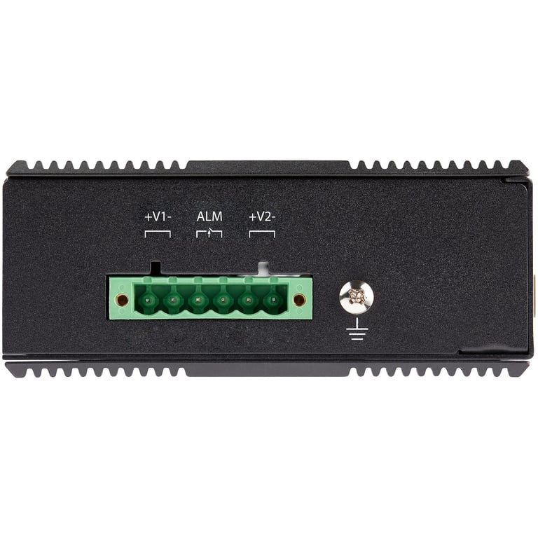 StarTech.com Switch Gigabit Ethernet Industriel 6 Ports 4 PoE RJ45 + 2 Slots SFP PoE+ 12 48VDC 101001000 Switch LAN Power Over Ethernet Robuste 40C à Montage DIN IES1G52UP12V ... - vue 3