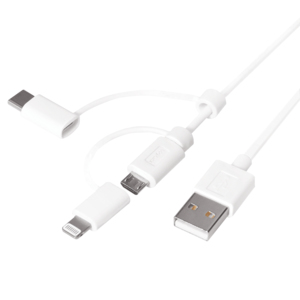 LogiLink CU0126 Cavo USB 1 m USB A Bianco (LOGILINK - Cavo di sincronizzazione e ricarica da USB a Micro USB con Lightning)