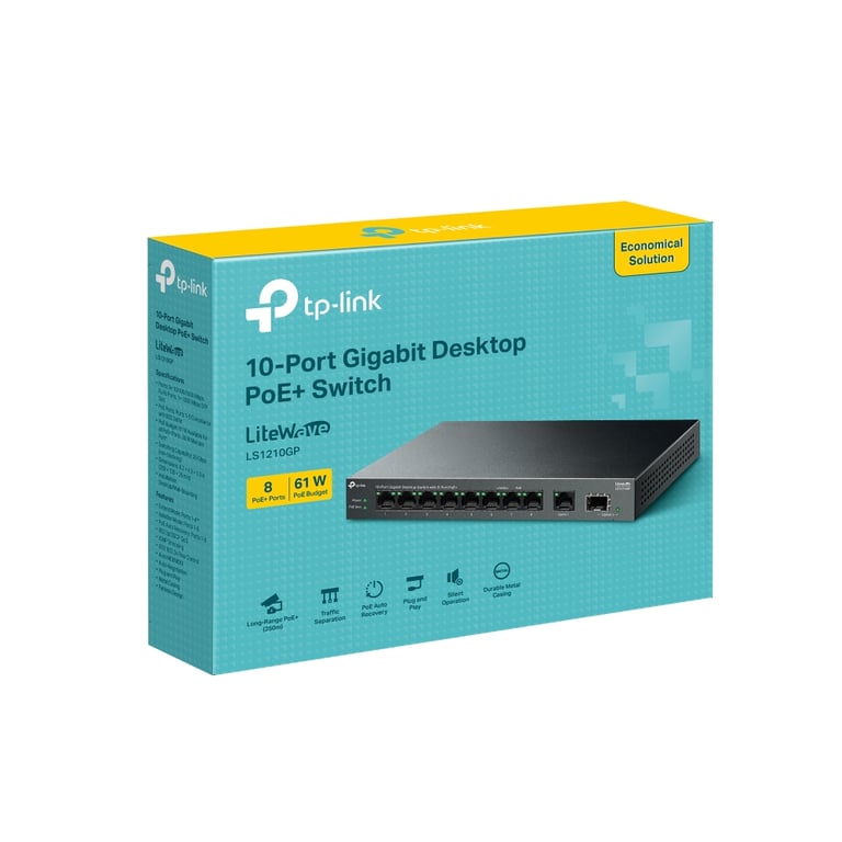 TP Link LiteWave LS1210GP commutateur réseau Non géré Gigabit Ethernet 101001000 Connexion Ethernet supportant 'alimentation via ce port PoE Neuf - vue 8