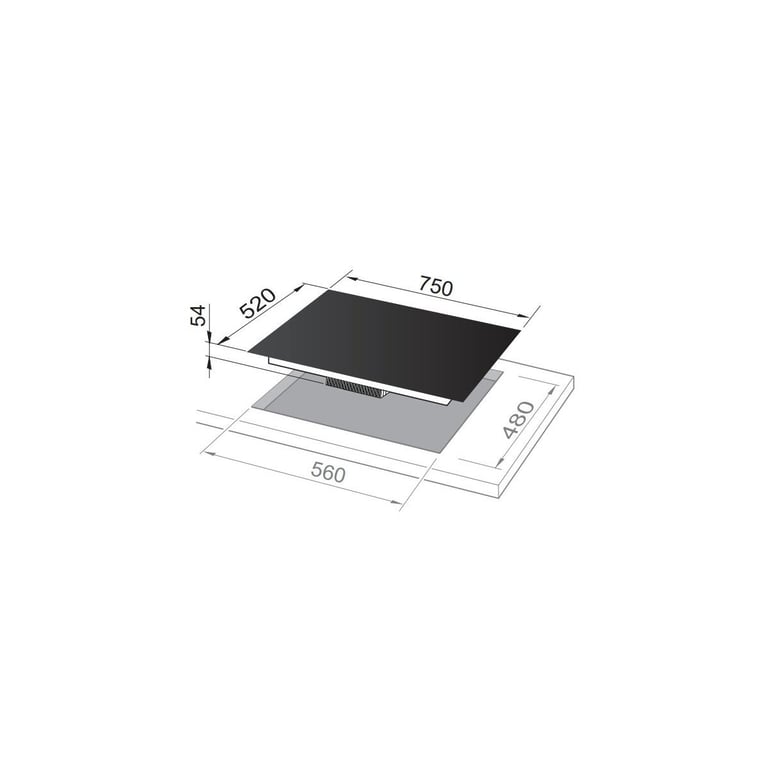Délonghi Nsl Ncm Table De Cuisson Encastrable 75 Cm Gaz 5 Feux - vue 3