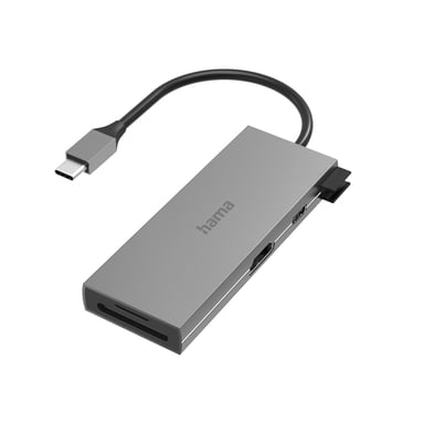 Hub USB-C, multiport, 6 ports, 2 USB-A, USB-C, HDMI, SD, microSD