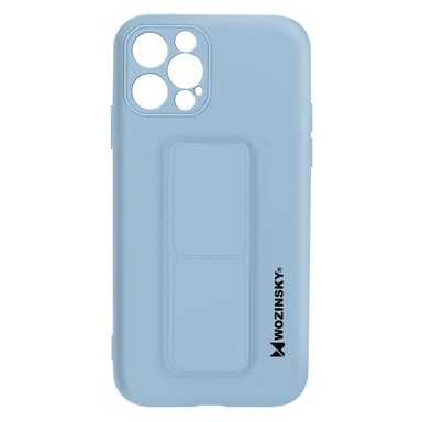 Coque iPhone 12 Pro Max Silicone Support Magnétique Pliable Wozinsky bleu