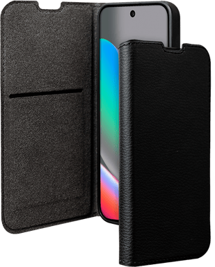 BigBen Connected Funda Cartera Google Pixel 10/10 Pro Efecto Saffiano Negro