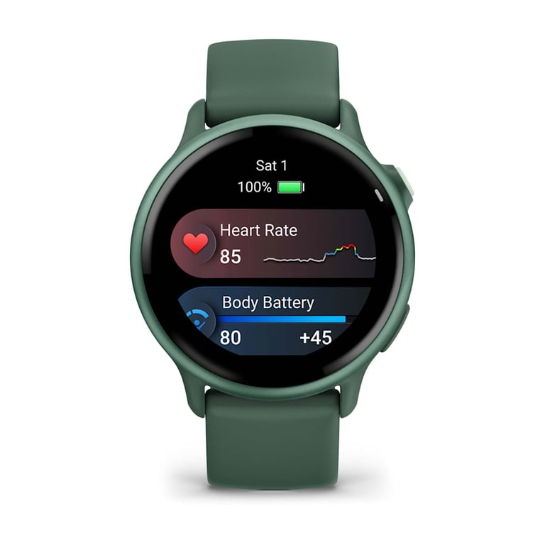 Vívoactive 6 AMOLED 42 mm 390 x 390 pixels Écran tactile Vert Wifi GPS (satellite) - Neuf