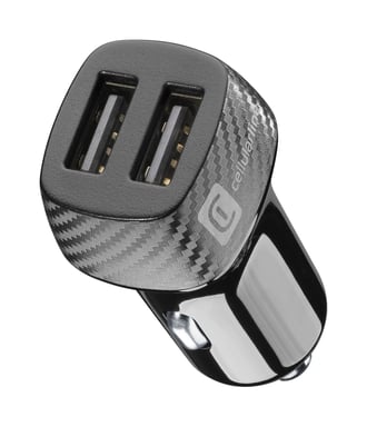 Cellularline USB Car Charger Dual - Universal Chargeur voiture à double port USB de 10 W
