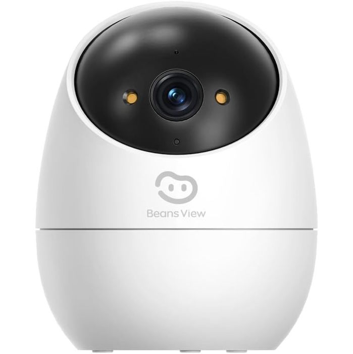 Beans View Caméra de Sécurité Intérieure 2K 360° Panorama Vision Nocturne Couleur Caméra Surveillance Wi Fi pour BébéChiensChats Détection et Suivi Auto des Mouvements Humains D210 3MP - vue 4