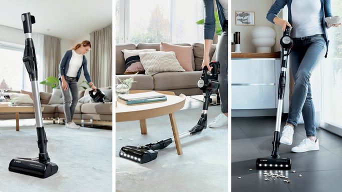 Bosch BCS711PET Aspiradora escoba sin cable, Negro & Rojo