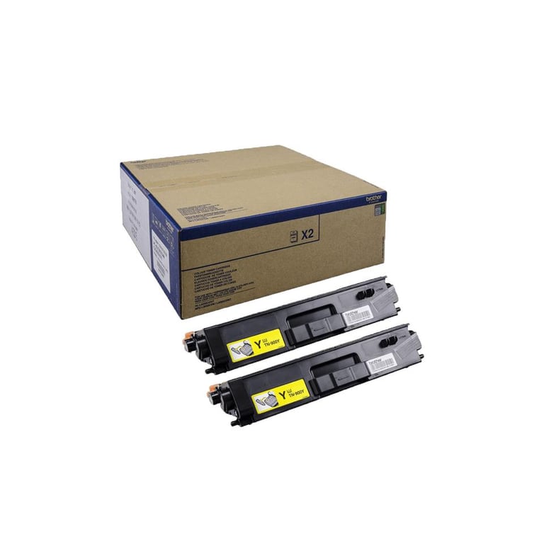 Brother TN900y Pack de 2 jaune original cartouche de toner pour Brother HL L9200CDWT HL L9300CDWT HL L9300CDWTT MFC L9550CDW MFC L9550CDWT - vue 2