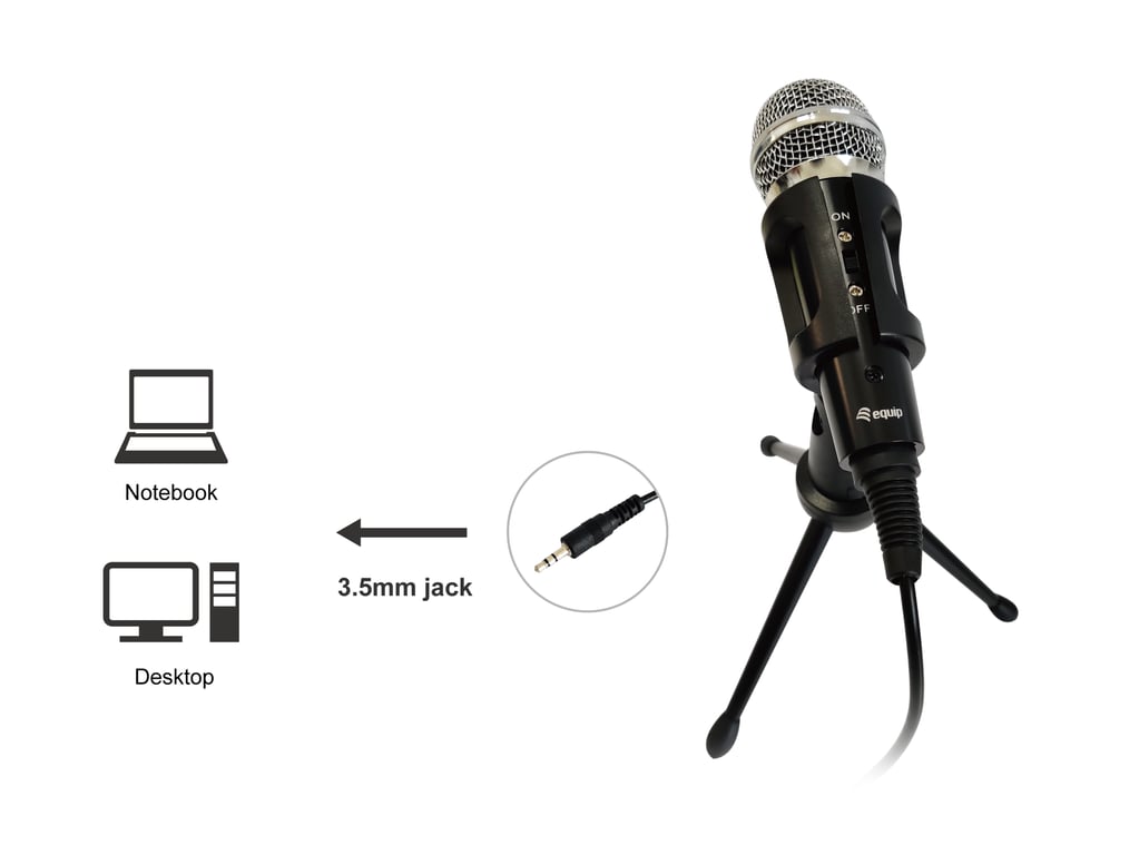 Mini Microphone Stéréo avec Tripod - vue 3