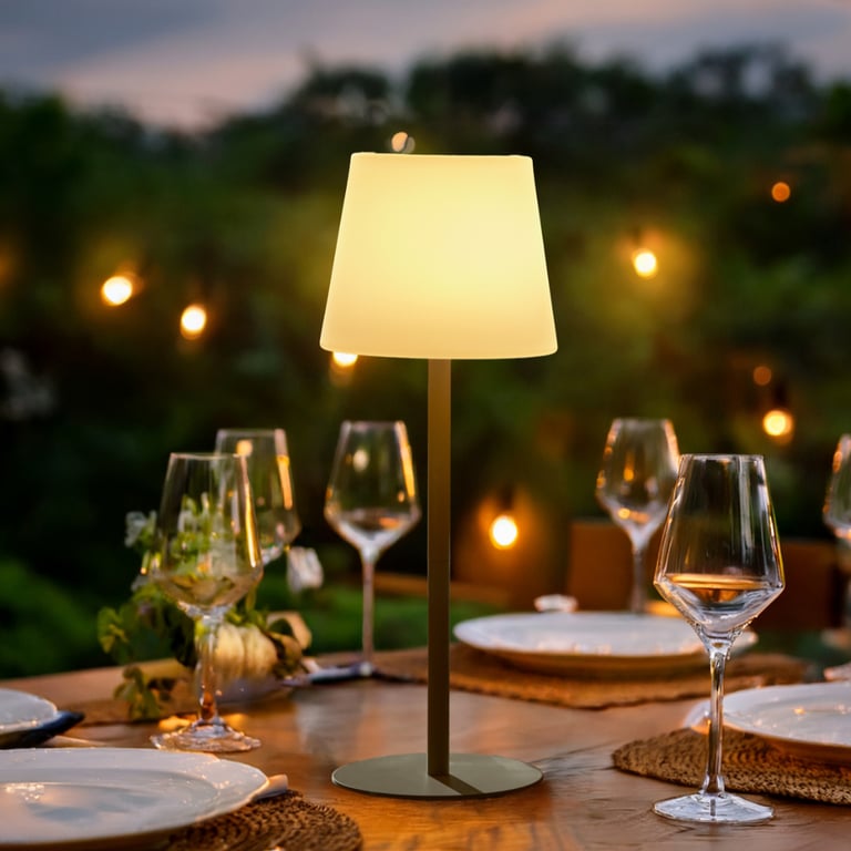KREAFUNK ARC Lampe LED Tactile – Portable, recharge solaire & USB-C, jusqu'à 24 heures d'autonomie, 2 hauteurs possibles, éclairage d'ambiance -Terracotta - Neuf