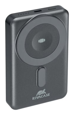 Rivacase VA2608 banque d'alimentation électrique Lithium Polymère (LiPo) 10000 mAh Recharge sans fil Noir, Gris