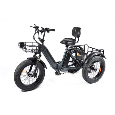 Triciclo elettrico cargo PULUMA SL001 a doppio motore, doppia batteria 48V 27Ah, 7 velocità con freni idraulici