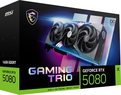 MSI GAMING GEFORCE RTX 5080 16G TRIO OC tarjeta gráfica NVIDIA 16 GB GDDR7