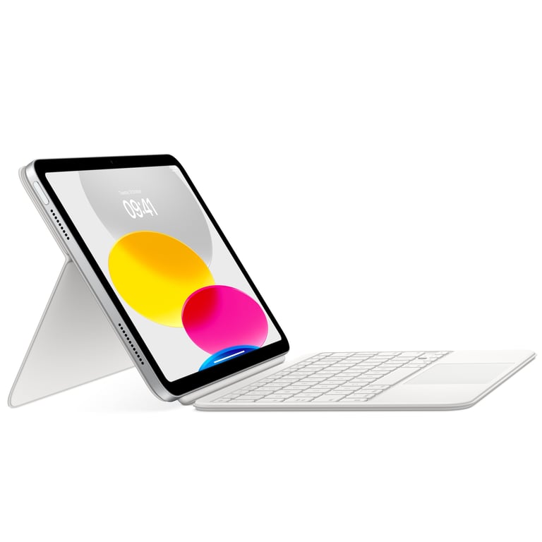 Magic Keyboard pour Apple iPad 11 (2025) 11 pouces A16 / iPad 10 (2022) 10.9 pouces - QWERTY / UK - Blanc - Neuf