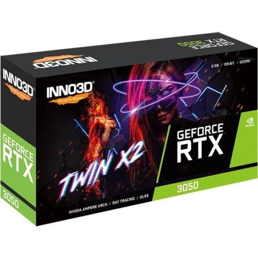 Inno3D GeForce RTX 3050 Twin X2 NVIDIA 6GB GDDR6 INNO3D Neuf - vue 5