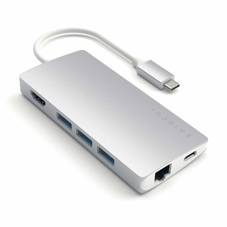 Satechi ST-TCMA2S station d'accueil USB 3.2 Gen 1 (3.1 Gen 1) Type-C Argent - Neuf