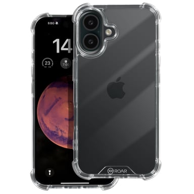 Roar Carcasa para Apple iPhone 16 Plus A esquinas y parachoques Transparente