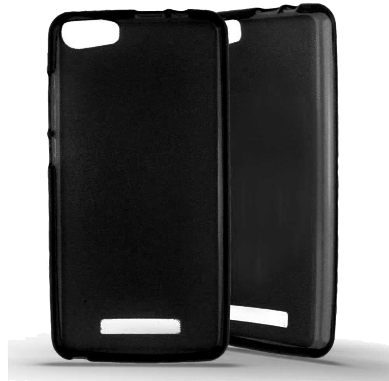 Coque silicone unie compatible Givré Noir Wiko Lenny 2