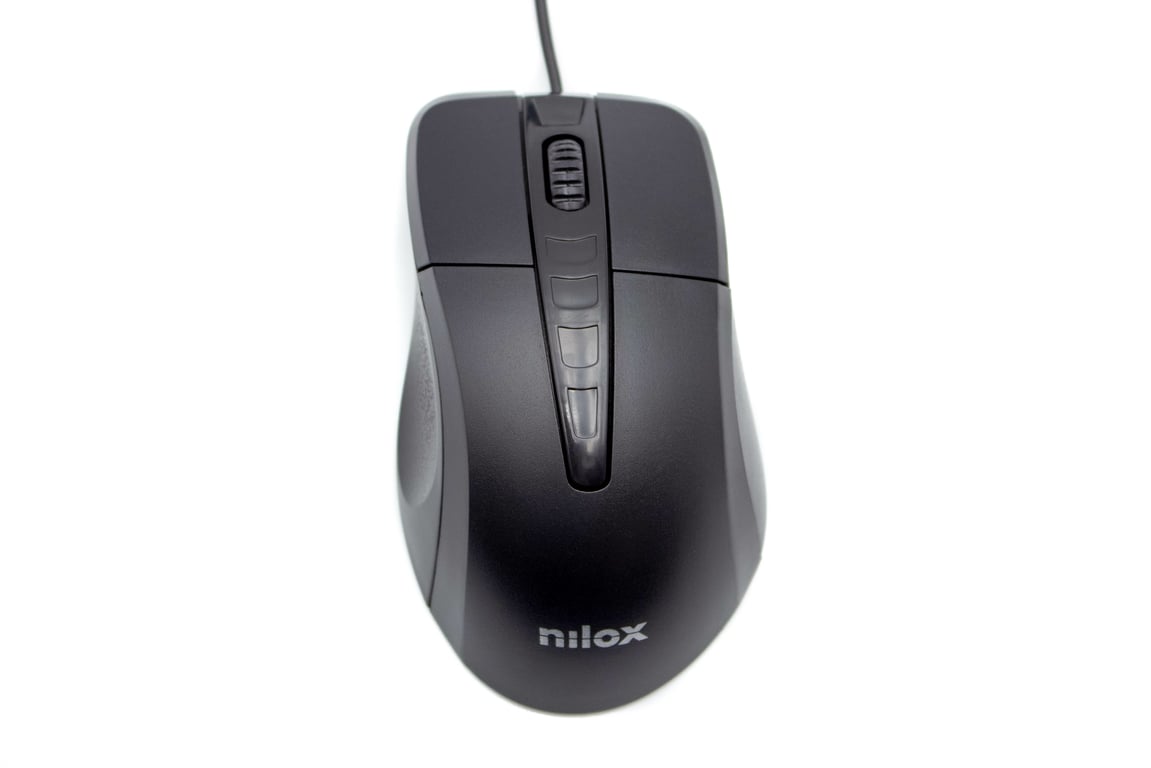 Souris Nilox MOUSB1001 – USB Optique 1000 DPI Droitier, 2 Boutons