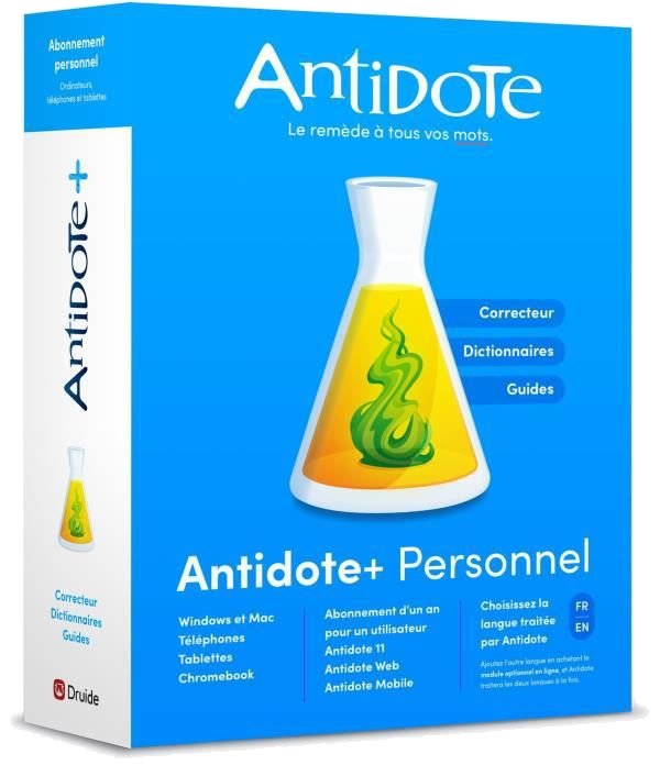 MYSOFT Antidote+ Personnel - Abonnement 1 an - 1 utilisateur (Antidote 11 + Antidote Web + Antidote 