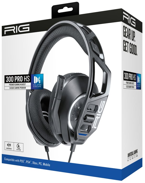 NACON RIG 300 PRO HS Casque Avec fil Arceau Gaming Noir - Neuf