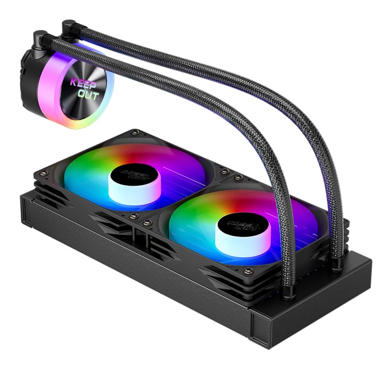 KeepOut XWC 240 système de refroidissement d'ordinateur Boitier PC Refroidisseur de liquide tout en un 12 cm Neuf - vue 3