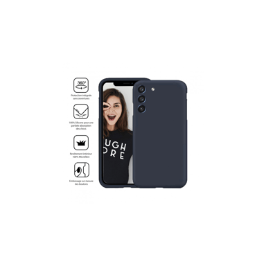 JAYM - Funda de silicona premium azul para Samsung Galaxy S22 -100% silicona y microfibra - Reforzada y ultra suave