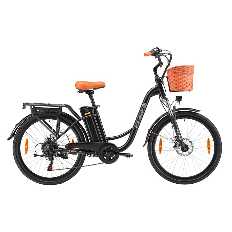 Vélo électrique TTGO YY 26ST 26 pouces City Commuter Ebike avec panier et batterie 36 V 14 5 Ah Neuf - vue 6