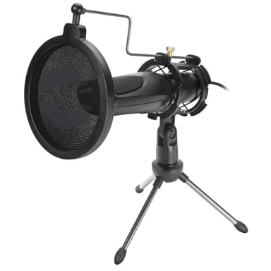 Microphone Streaming PodCast + Trépied + Filtre Anti-Pop