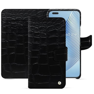 Housse cuir Honor Magic5 Pro -  - Noir - Cuir Abaca