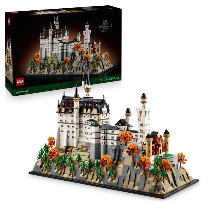 LEGO Architecture 21063 Le Château de Neuschwanstein Set de Construction pour Adulte - vue 3