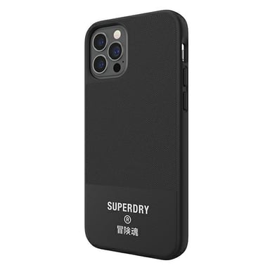 SuperDry 42585 cover protettiva per cellulare 15,5 cm (6.1'') Nero Apple iPhone 12/12 Pro