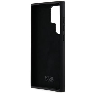 Custodia in silicone Karl Lagerfeld Ikonik per Samsung Galaxy S24 Ultra, nera