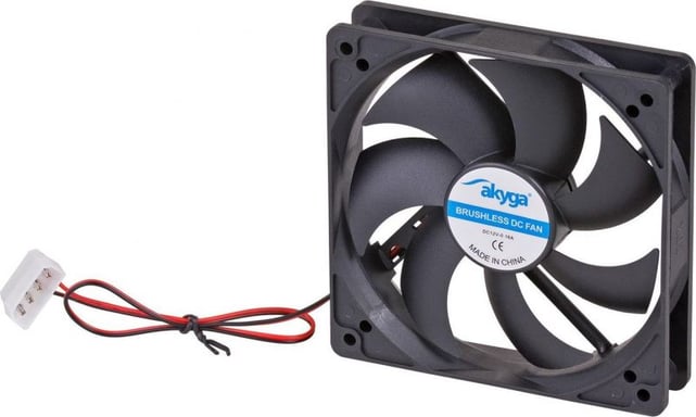 Akyga System fan 12 cm black AW-12A-BK Molex 120x120 mm Carcasa del ordenador Ventilador Negro 1 pieza(s)