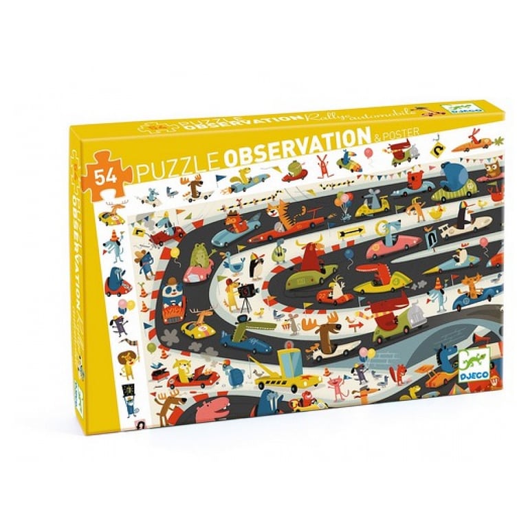 Puzzle enfant Djeco Rallye Automobile 54 pièces - vue 2