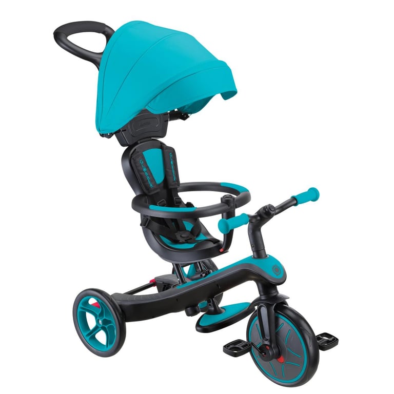 Tricycle Explorer V2 4 en 1 Turquoise - Le Compagnon Idéal pour les Enfants - Neuf