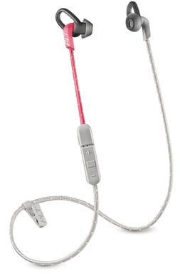 Poly BackBeat FIT 305 Écouteurs Sans fil Ecouteurs, Minerve Sports Bluetooth Corail, Gris