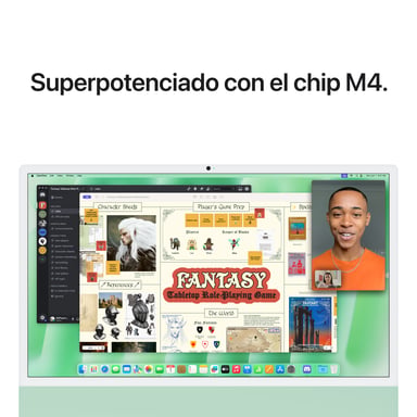Apple iMac Apple M M4 59,7 cm (23,5'') 4480 x 2520 pixel PC All-in-One 16 GB 256 GB SSD macOS Sequoia Wi-Fi 6E (802.11ax) Verde