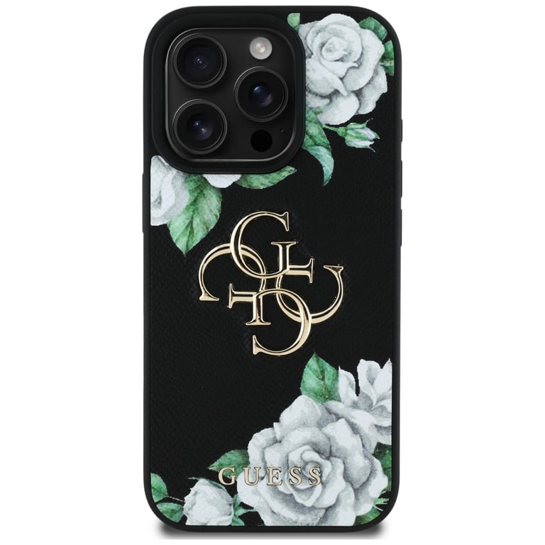 Coque Guess Hardcase 4G Grained Roses Big Logo pour iPhone 16 Pro Max - vue 5