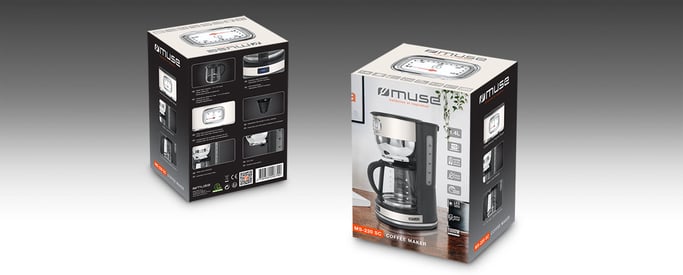 Muse MS-220 SC cafetera eléctrica Semi-automática Cafetera de filtro 1,4 L