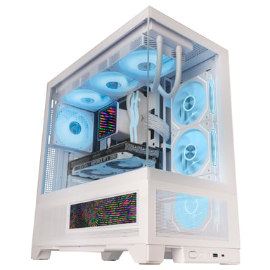 Mars Gaming MCLCDXW unité centrale Midi Tower Blanc