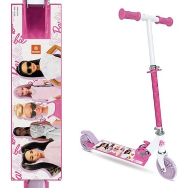 MONDO - Patinete / Patinette de 2 ruedas plegable - Barbie