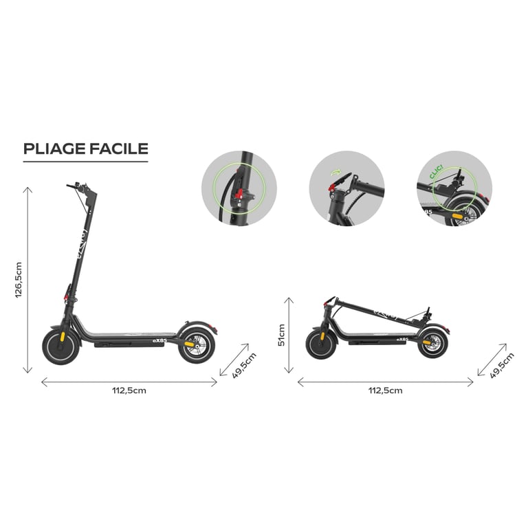 Trottinette Électrique Ride 62 Pro Urbanglide - vue 3