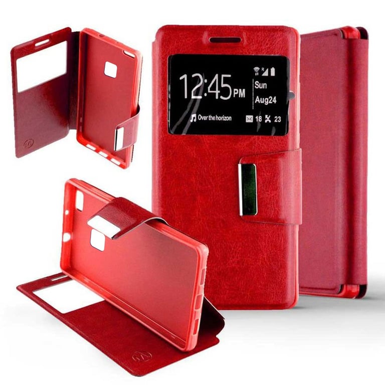 Etui Folio Rouge compatible Huawei P10 Lite - 1001 coques