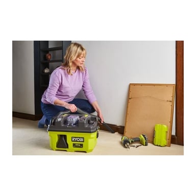 Hoover RYOBI RV1811-0 18V - 1500l/min - colector 11 L - filtro HEPA H12 - Adaptador, hendidura y boquilla para plumeros